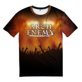 Мужская футболка 3D с принтом Arch Enemy в Петрозаводске, 100% полиэфир | прямой крой, круглый вырез горловины, длина до линии бедер | 