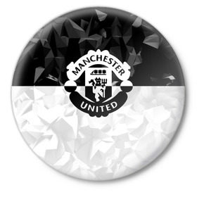 Значок с принтом F.C.M.U 2018 Black Collection в Петрозаводске,  металл | круглая форма, металлическая застежка в виде булавки | Тематика изображения на принте: fc | manchester united | зож | манчестер юнайтед
  | спорт | спортивные | футбол | футбольный клуб