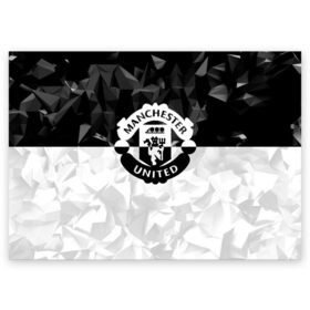 Поздравительная открытка с принтом F.C.M.U 2018 Black Collection в Петрозаводске, 100% бумага | плотность бумаги 280 г/м2, матовая, на обратной стороне линовка и место для марки
 | fc | manchester united | зож | манчестер юнайтед
  | спорт | спортивные | футбол | футбольный клуб