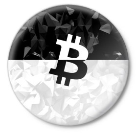 Значок с принтом BITCOIN Black Collection в Петрозаводске,  металл | круглая форма, металлическая застежка в виде булавки | Тематика изображения на принте: bitcoin | btc | crypto | miner | mining | биткоин | валюта | деньги | криптовалюта | майнинг | цифровое золото