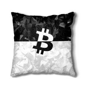 Подушка 3D с принтом BITCOIN Black Collection в Петрозаводске, наволочка – 100% полиэстер, наполнитель – холлофайбер (легкий наполнитель, не вызывает аллергию). | состоит из подушки и наволочки. Наволочка на молнии, легко снимается для стирки | Тематика изображения на принте: bitcoin | btc | crypto | miner | mining | биткоин | валюта | деньги | криптовалюта | майнинг | цифровое золото