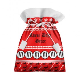 Подарочный 3D мешок с принтом Праздничный Three Days Grace в Петрозаводске, 100% полиэстер | Размер: 29*39 см | Тематика изображения на принте: 