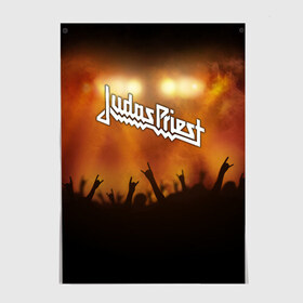 Постер с принтом Judas Priest в Петрозаводске, 100% бумага
 | бумага, плотность 150 мг. Матовая, но за счет высокого коэффициента гладкости имеет небольшой блеск и дает на свету блики, но в отличии от глянцевой бумаги не покрыта лаком | band | judas priest | metal | music | rock | атрибутика | метал | музыка | рок