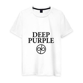 Мужская футболка хлопок с принтом Deep Purple в Петрозаводске, 100% хлопок | прямой крой, круглый вырез горловины, длина до линии бедер, слегка спущенное плечо. | 
