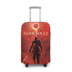 Чехол для чемодана 3D с принтом Dark Souls в Петрозаводске, 86% полиэфир, 14% спандекс | двустороннее нанесение принта, прорези для ручек и колес | dark souls | praise the sun | you died | дарк соулс