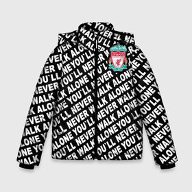 Зимняя куртка для мальчиков 3D с принтом YNWA с логотипом в Петрозаводске, ткань верха — 100% полиэстер; подклад — 100% полиэстер, утеплитель — 100% полиэстер | длина ниже бедра, удлиненная спинка, воротник стойка и отстегивающийся капюшон. Есть боковые карманы с листочкой на кнопках, утяжки по низу изделия и внутренний карман на молнии. 

Предусмотрены светоотражающий принт на спинке, радужный светоотражающий элемент на пуллере молнии и на резинке для утяжки | Тематика изображения на принте: liverpool | you ll never walk alone | апл | ливерпуль | футбол