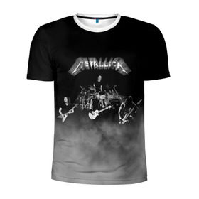 Мужская футболка 3D спортивная с принтом Группа Metallica в Петрозаводске, 100% полиэстер с улучшенными характеристиками | приталенный силуэт, круглая горловина, широкие плечи, сужается к линии бедра | metallica | группа | джеймс хэтфилд | кирк хэмметт | ларс ульрих | метал | металика | металлика | миталика | музыка | роберт трухильо | рок | трэш | трэшметал | хард | хардрок | хеви | хевиметал