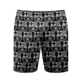 Мужские шорты 3D спортивные с принтом Barcelona Black&White в Петрозаводске,  |  | barcelona | football | logo | spain | sport | арт | барселона | испания | лига | лого | спорт | текстура | фк | футбол | футбольный клуб | эмблема