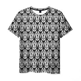 Мужская футболка 3D с принтом Juventus Black&White в Петрозаводске, 100% полиэфир | прямой крой, круглый вырез горловины, длина до линии бедер | 