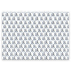 Поздравительная открытка с принтом 3D Кубы в Петрозаводске, 100% бумага | плотность бумаги 280 г/м2, матовая, на обратной стороне линовка и место для марки
 | 3д | иллюзия | куб | кубы | паттерн | текстура | узор