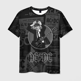 Мужская футболка 3D с принтом AC/DC в Петрозаводске, 100% полиэфир | прямой крой, круглый вырез горловины, длина до линии бедер | ас | ац | диси | дс | дц | исидиси | эйси
