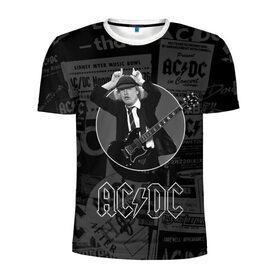 Мужская футболка 3D спортивная с принтом AC/DC в Петрозаводске, 100% полиэстер с улучшенными характеристиками | приталенный силуэт, круглая горловина, широкие плечи, сужается к линии бедра | ас | ац | диси | дс | дц | исидиси | эйси