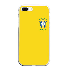 Чехол для iPhone 7Plus/8 Plus матовый с принтом Бразилия форма в Петрозаводске, Силикон | Область печати: задняя сторона чехла, без боковых панелей | brazil | uniform | бразильская | конфедерация
