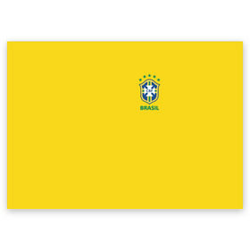 Поздравительная открытка с принтом Бразилия, форма в Петрозаводске, 100% бумага | плотность бумаги 280 г/м2, матовая, на обратной стороне линовка и место для марки
 | brazil | uniform | бразильская | конфедерация
