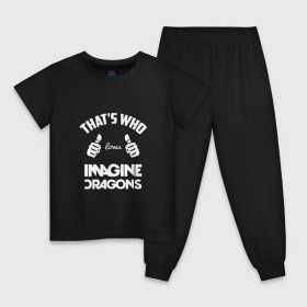 Детская пижама хлопок с принтом Вот кто любит Imagine Dragons в Петрозаводске, 100% хлопок |  брюки и футболка прямого кроя, без карманов, на брюках мягкая резинка на поясе и по низу штанин
 | dragons | imagine | loves | th | thats who | альтернативный | американская | арена | большие | бэн макки | группа | драгонс | дэн платцман | дэн рейнольдс | имеджин | инди | индирок | клас | класс | кулаки | пальцы | поп