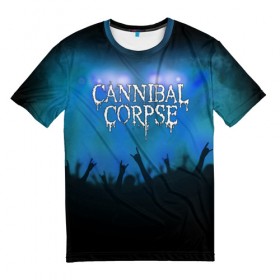 Мужская футболка 3D с принтом Cannibal Corpse в Петрозаводске, 100% полиэфир | прямой крой, круглый вырез горловины, длина до линии бедер | 