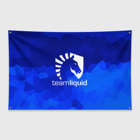 Флаг-баннер с принтом Team Liquid в Петрозаводске, 100% полиэстер | размер 67 х 109 см, плотность ткани — 95 г/м2; по краям флага есть четыре люверса для крепления | awp | counter strike | cs go | cybersport | game | skin | team liquid | авп | игры | киберспорт | скин