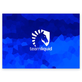 Поздравительная открытка с принтом Team Liquid в Петрозаводске, 100% бумага | плотность бумаги 280 г/м2, матовая, на обратной стороне линовка и место для марки
 | awp | counter strike | cs go | cybersport | game | skin | team liquid | авп | игры | киберспорт | скин