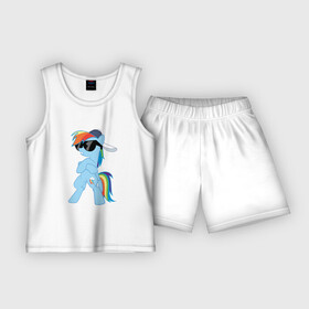 Детская пижама с шортами хлопок с принтом Крутая пони в Петрозаводске,  |  | my little pony | swag | арт | игра | крутая | лошадь | май литл пони | мультфильм | прикольные