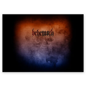 Поздравительная открытка с принтом Behemoth в Петрозаводске, 100% бумага | плотность бумаги 280 г/м2, матовая, на обратной стороне линовка и место для марки
 | Тематика изображения на принте: band | behemoth | metal | music | rock | атрибутика | группа | метал | музыка | рок