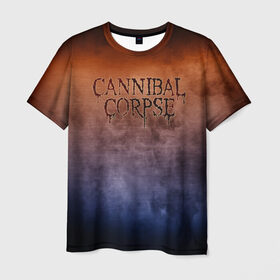 Мужская футболка 3D с принтом Cannibal Corpse в Петрозаводске, 100% полиэфир | прямой крой, круглый вырез горловины, длина до линии бедер | 