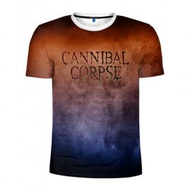 Мужская футболка 3D спортивная с принтом Cannibal Corpse в Петрозаводске, 100% полиэстер с улучшенными характеристиками | приталенный силуэт, круглая горловина, широкие плечи, сужается к линии бедра | 