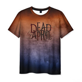 Мужская футболка 3D с принтом Dead by April в Петрозаводске, 100% полиэфир | прямой крой, круглый вырез горловины, длина до линии бедер | band | dead by april | metal | music | rock | атрибутика | группа | метал | музыка | рок