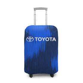 Чехол для чемодана 3D с принтом Toyota в Петрозаводске, 86% полиэфир, 14% спандекс | двустороннее нанесение принта, прорези для ручек и колес | 