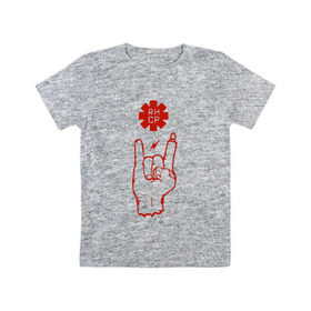 Детская футболка хлопок с принтом Коза Red Hot Chili Peppers в Петрозаводске, 100% хлопок | круглый вырез горловины, полуприлегающий силуэт, длина до линии бедер | red hot chili peppers | rhcp | перцы | ред хот чили пепперс | рхчп | рэд