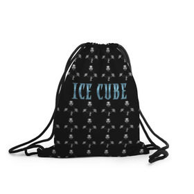 Рюкзак-мешок 3D с принтом Ice Cube в Петрозаводске, 100% полиэстер | плотность ткани — 200 г/м2, размер — 35 х 45 см; лямки — толстые шнурки, застежка на шнуровке, без карманов и подкладки | hip hop | hiphop | ice cube | mc | n.w.a | rap | айс | гангса | джексон | западное побережье | куб | кубе | кубик льда | кьюб | мс | о ши | оши | реп | репер | речитатив | рэп | рэпер | хип | хипхоп | хоп