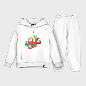 Детский костюм хлопок Oversize с принтом Вкусные Симпсоны в Петрозаводске,  |  | bart | homer | simpsons | барт | гомер | лиза | макдак | макдональдс | мардж | мэгги | фастфуд