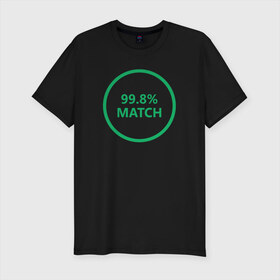 Мужская футболка премиум с принтом Match в Петрозаводске, 92% хлопок, 8% лайкра | приталенный силуэт, круглый вырез ворота, длина до линии бедра, короткий рукав | black mirror | черное зеркало