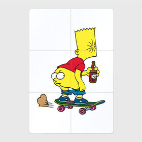 Магнитный плакат 2Х3 с принтом Bart Simpson в Петрозаводске, Полимерный материал с магнитным слоем | 6 деталей размером 9*9 см | Тематика изображения на принте: skate | барт | борд | скейт