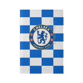 Обложка для паспорта матовая кожа с принтом FC Chelsea в Петрозаводске, натуральная матовая кожа | размер 19,3 х 13,7 см; прозрачные пластиковые крепления | chelsea | england | football | logo | london | sport | англия | лига | лого | спорт | фк | футбол | футбольный клуб | челси | эмблема