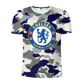 Мужская футболка 3D спортивная с принтом FC Chelsea Camouflage в Петрозаводске, 100% полиэстер с улучшенными характеристиками | приталенный силуэт, круглая горловина, широкие плечи, сужается к линии бедра | 