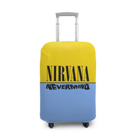 Чехол для чемодана 3D с принтом Nirvana nevermino в Петрозаводске, 86% полиэфир, 14% спандекс | двустороннее нанесение принта, прорези для ручек и колес | cobain | kurt | nevermino | nirvana | альтернативный | гранж | грол | группа | дональд | кобейн | курт | музыка | надпись | нервана | нирвана | новоселич | певец | рок | смайл | смайлик | солист