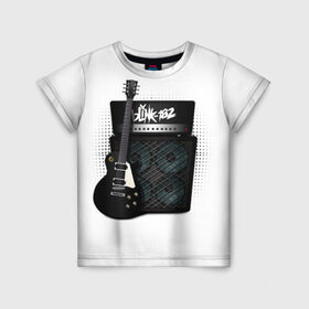 Детская футболка 3D с принтом Blink-182 в Петрозаводске, 100% гипоаллергенный полиэфир | прямой крой, круглый вырез горловины, длина до линии бедер, чуть спущенное плечо, ткань немного тянется | Тематика изображения на принте: band | metal | music | rock | атрибутика | группа | метал | музыка | рок