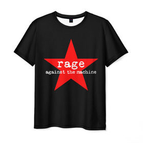 Мужская футболка 3D с принтом Rage Against the Machine в Петрозаводске, 100% полиэфир | прямой крой, круглый вырез горловины, длина до линии бедер | 