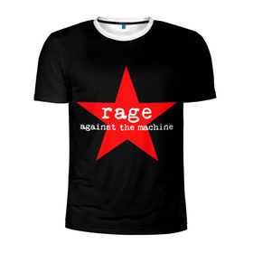 Мужская футболка 3D спортивная с принтом Rage Against the Machine в Петрозаводске, 100% полиэстер с улучшенными характеристиками | приталенный силуэт, круглая горловина, широкие плечи, сужается к линии бедра | 
