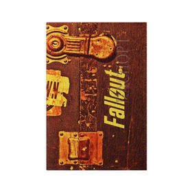 Обложка для паспорта матовая кожа с принтом Fallout the game в Петрозаводске, натуральная матовая кожа | размер 19,3 х 13,7 см; прозрачные пластиковые крепления | fallout 4 | game | logo | nuka kola | игры | имена | питбой | пустошь | радиация | убежище 101