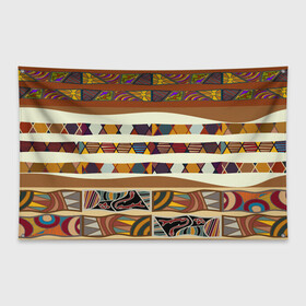 Флаг-баннер с принтом Африканская мозаика в Петрозаводске, 100% полиэстер | размер 67 х 109 см, плотность ткани — 95 г/м2; по краям флага есть четыре люверса для крепления | afrika | pattern | африка | африканские мотивы | африканские узоры | солнце | узор | этника | южный континент