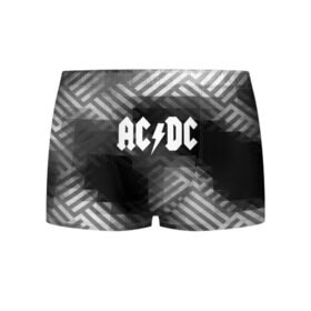 Мужские трусы 3D с принтом AC/DC rock band в Петрозаводске, 50% хлопок, 50% полиэстер | классическая посадка, на поясе мягкая тканевая резинка | Тематика изображения на принте: ac dc | logo | music | pop | rock | usa | альтернатива | америка | металл | музыка | музыкальный | поп | рок