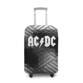 Чехол для чемодана 3D с принтом AC/DC rock band в Петрозаводске, 86% полиэфир, 14% спандекс | двустороннее нанесение принта, прорези для ручек и колес | ac dc | logo | music | pop | rock | usa | альтернатива | америка | металл | музыка | музыкальный | поп | рок