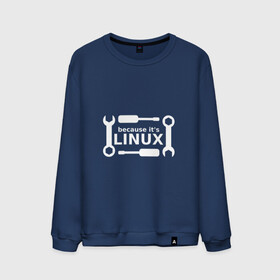 Мужской свитшот хлопок с принтом Потому что это Linux в Петрозаводске, 100% хлопок |  | linux | os | админ | кастом | ключ | линукс | ос | отвертка | программист | сисадмин | системный администратор
