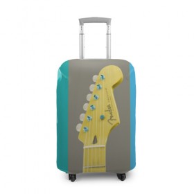 Чехол для чемодана 3D с принтом Гитара в Петрозаводске, 86% полиэфир, 14% спандекс | двустороннее нанесение принта, прорези для ручек и колес | guitar | music | piano | гитара | музыка | ноты | пианино