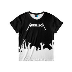 Детская футболка 3D с принтом Metallica в Петрозаводске, 100% гипоаллергенный полиэфир | прямой крой, круглый вырез горловины, длина до линии бедер, чуть спущенное плечо, ткань немного тянется | metallica | группа | джеймс хэтфилд | кирк хэмметт | ларс ульрих | метал | металика | металлика | миталика | музыка | роберт трухильо | рок | трэш | трэшметал | хард | хардрок | хеви | хевиметал