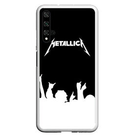 Чехол для Honor 20 с принтом Metallica в Петрозаводске, Силикон | Область печати: задняя сторона чехла, без боковых панелей | metallica | группа | джеймс хэтфилд | кирк хэмметт | ларс ульрих | метал | металика | металлика | миталика | музыка | роберт трухильо | рок | трэш | трэшметал | хард | хардрок | хеви | хевиметал