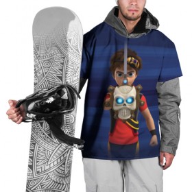 Накидка на куртку 3D с принтом Zak в Петрозаводске, 100% полиэстер |  | Тематика изображения на принте: zak storm | дети | зак шторм | мультфильмы | сёрфинг