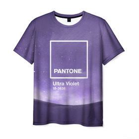 Мужская футболка 3D с принтом Ультрафиолет Космос в Петрозаводске, 100% полиэфир | прямой крой, круглый вырез горловины, длина до линии бедер | ultra violet | ультрафиолет