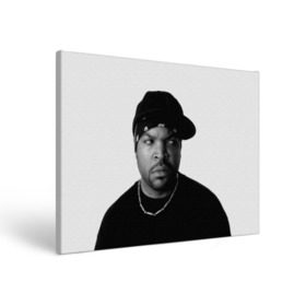 Холст прямоугольный с принтом Ice Cube в Петрозаводске, 100% ПВХ |  | cube | hiphop | ice | legend | nwa | rap | рэп